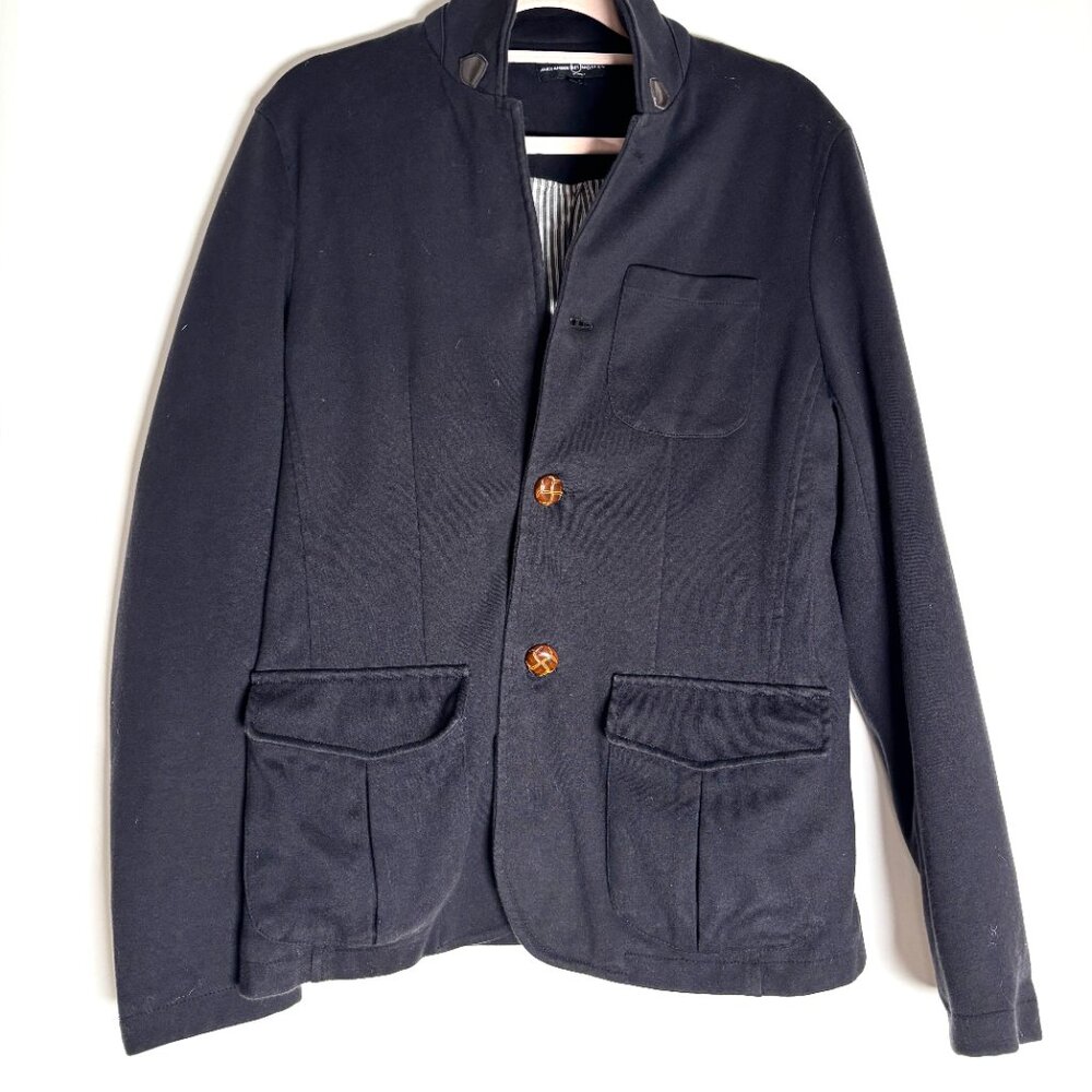 McQ Alexander McQueen Cotton Blazer • Structured Military Style Jacket • Black